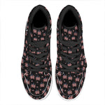 American Marijuana Leaf Pattern Print High Top Leather Sneakers