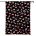 American Marijuana Leaf Pattern Print House Flag