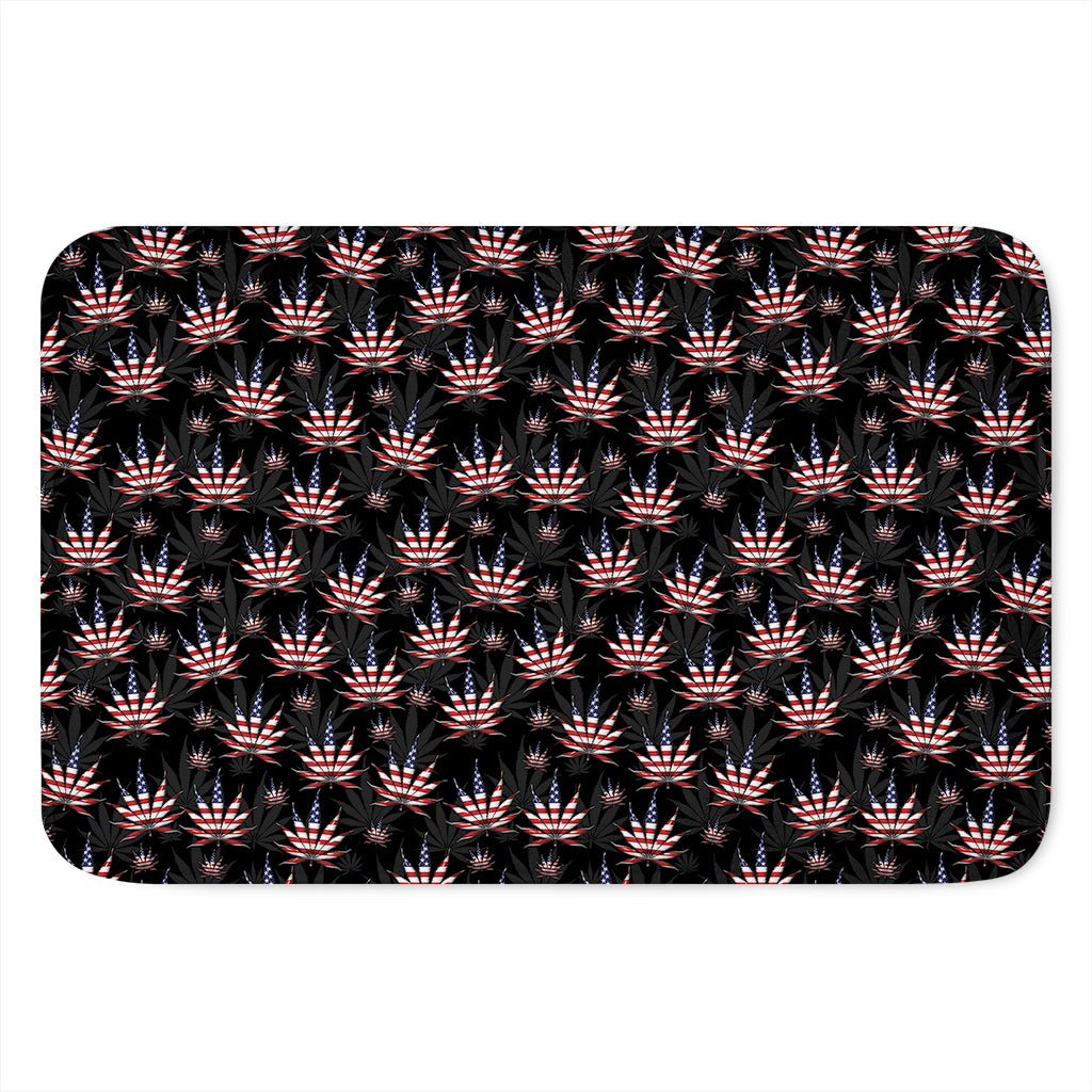 American Marijuana Leaf Pattern Print Indoor Door Mat