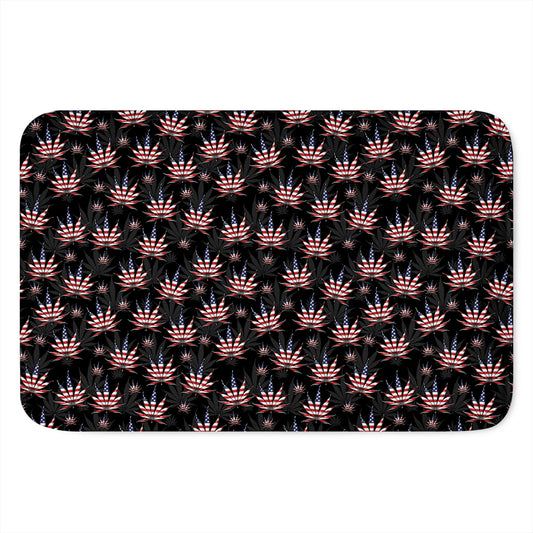 American Marijuana Leaf Pattern Print Indoor Door Mat