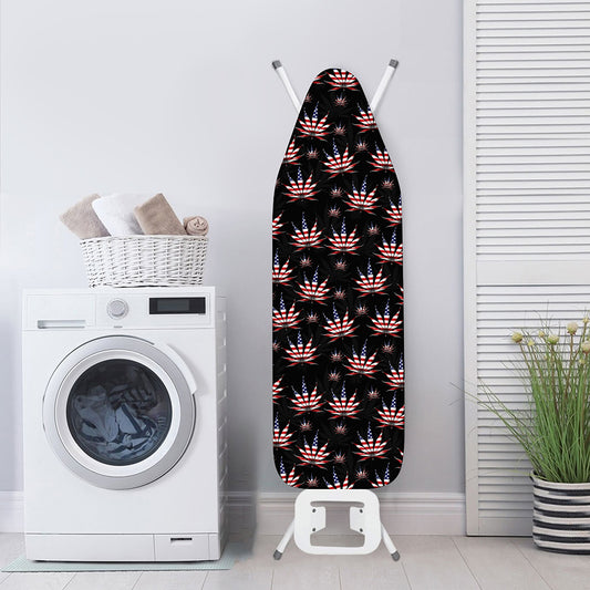 American Marijuana Leaf Pattern Print Ironing Board Cover