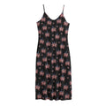 American Marijuana Leaf Pattern Print Jersey Midi Cami Dress