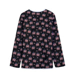 American Marijuana Leaf Pattern Print Long Sleeve Short Coat