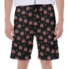 American Marijuana Leaf Pattern Print Men's Beach Shorts