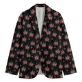 American Marijuana Leaf Pattern Print Men's Blazer