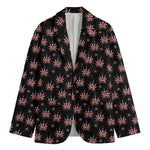 American Marijuana Leaf Pattern Print Men's Blazer