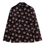 American Marijuana Leaf Pattern Print Men's Blazer