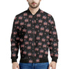 American Marijuana Leaf Pattern Print Men's Bomber Jacket