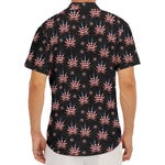 American Marijuana Leaf Pattern Print Men's Deep V-Neck Shirt