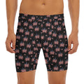 American Marijuana Leaf Pattern Print Men's Long Boxer Briefs