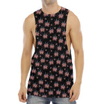 American Marijuana Leaf Pattern Print Men's Muscle Tank Top