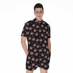 American Marijuana Leaf Pattern Print Men's Rompers
