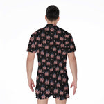 American Marijuana Leaf Pattern Print Men's Rompers