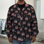 American Marijuana Leaf Pattern Print Men's Shirt Jacket