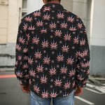 American Marijuana Leaf Pattern Print Men's Shirt Jacket