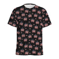 American Marijuana Leaf Pattern Print Men's Athletic T-Shirt