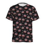 American Marijuana Leaf Pattern Print Men's Sports T-Shirt
