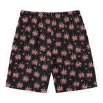 American Marijuana Leaf Pattern Print Men's Swim Trunks