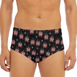 American Marijuana Leaf Pattern Print Men's Triangle Swim Briefs