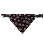 American Marijuana Leaf Pattern Print Over The Collar Dog Bandana