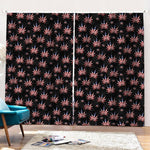 American Marijuana Leaf Pattern Print Pencil Pleat Curtains