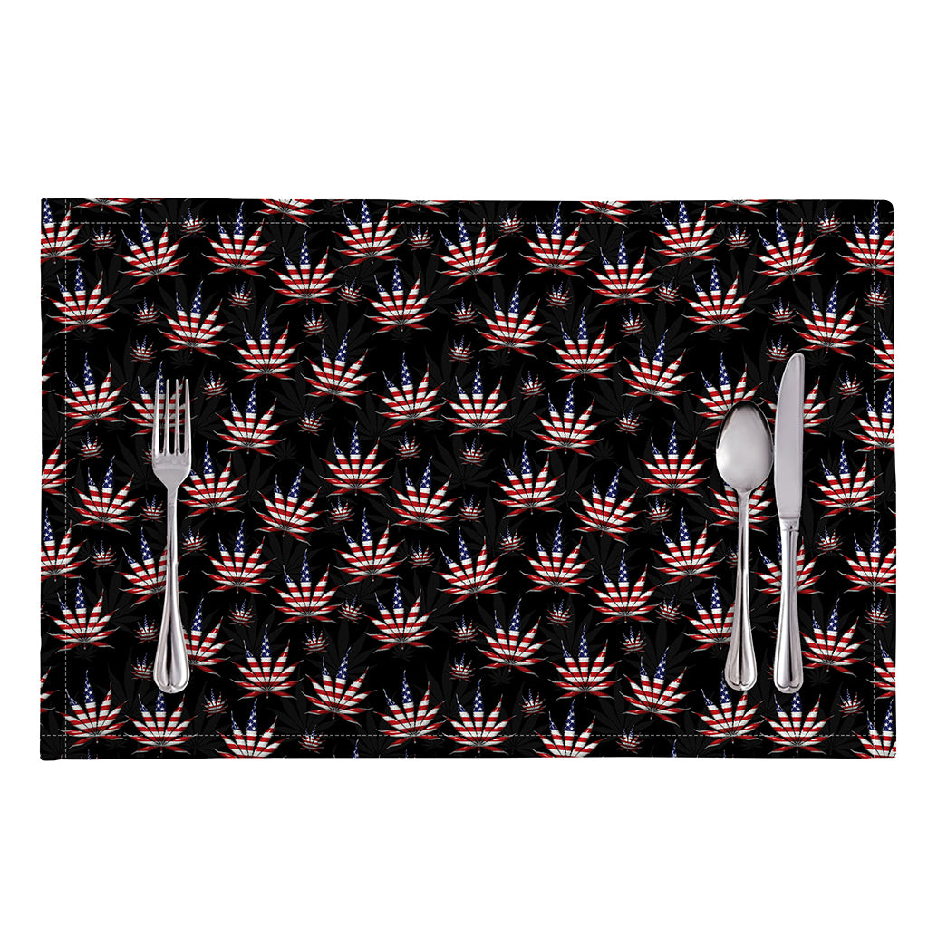 American Marijuana Leaf Pattern Print Placemat