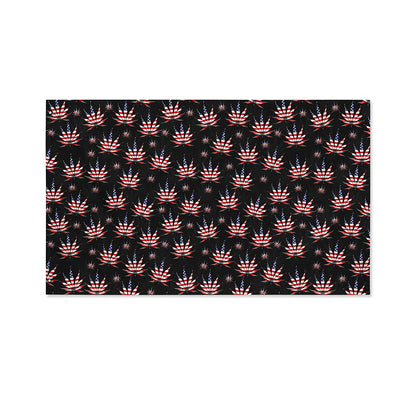 American Marijuana Leaf Pattern Print Polyester Flag