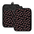 American Marijuana Leaf Pattern Print Pot Holders With Pocket