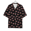 American Marijuana Leaf Pattern Print Rayon Hawaiian Shirt