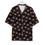 American Marijuana Leaf Pattern Print Rayon Hawaiian Shirt