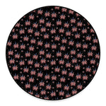 American Marijuana Leaf Pattern Print Round Floor Mat