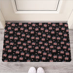 American Marijuana Leaf Pattern Print Rubber Doormat