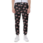 American Marijuana Leaf Pattern Print Scuba Joggers