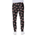 American Marijuana Leaf Pattern Print Scuba Joggers