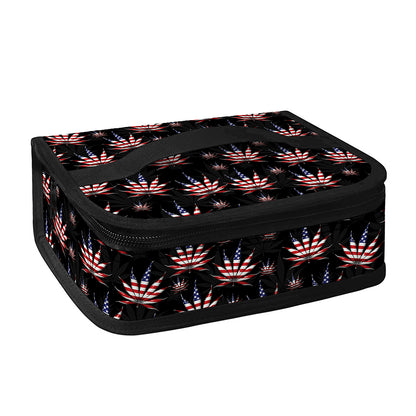 American Marijuana Leaf Pattern Print Small Lunch Bag