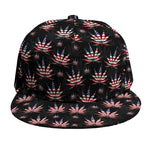 American Marijuana Leaf Pattern Print Snapback Cap