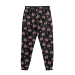 American Marijuana Leaf Pattern Print Sweatpants