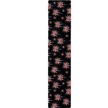 American Marijuana Leaf Pattern Print Table Runner