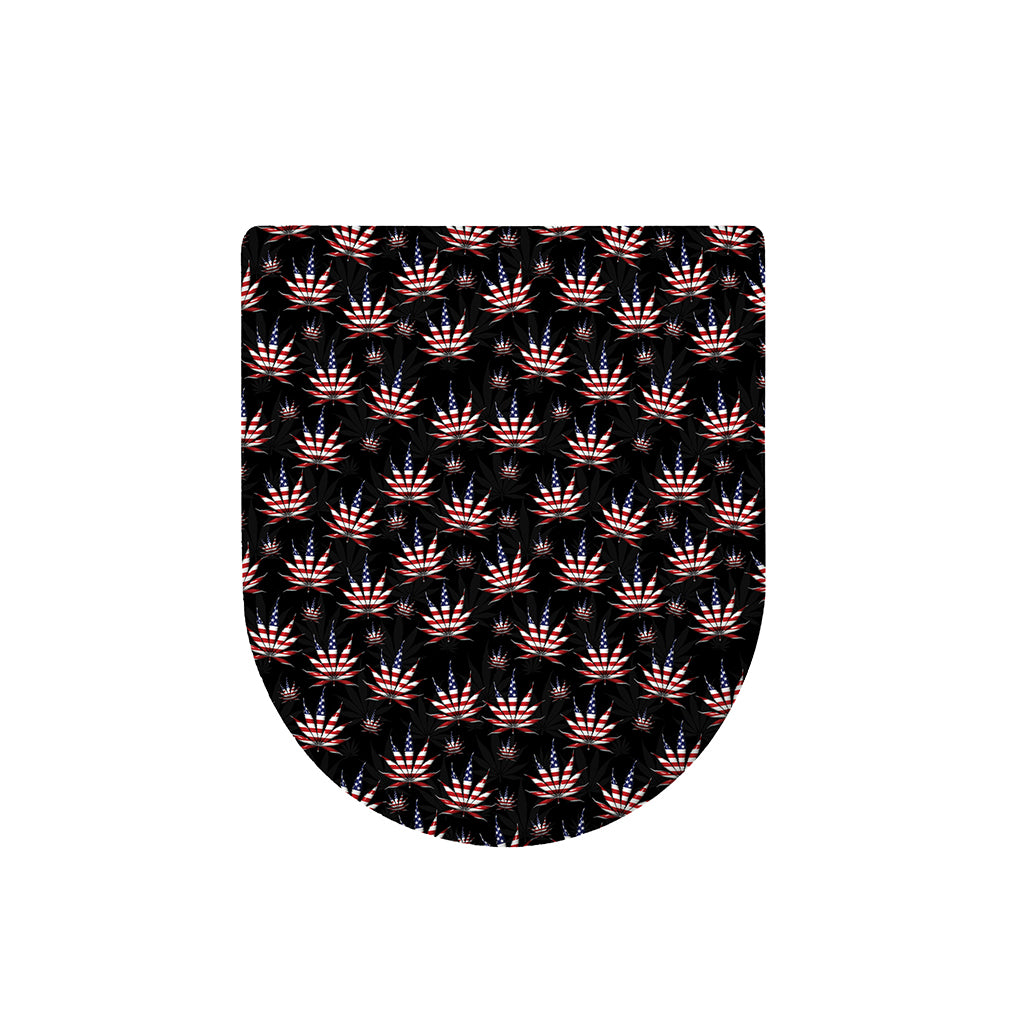 American Marijuana Leaf Pattern Print Toilet Lid Cover