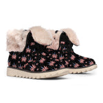 American Marijuana Leaf Pattern Print Winter Boots