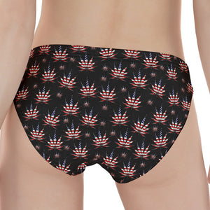 American Marijuana Leaf Pattern Print Women's Panties