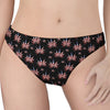 American Marijuana Leaf Pattern Print Women's Thong