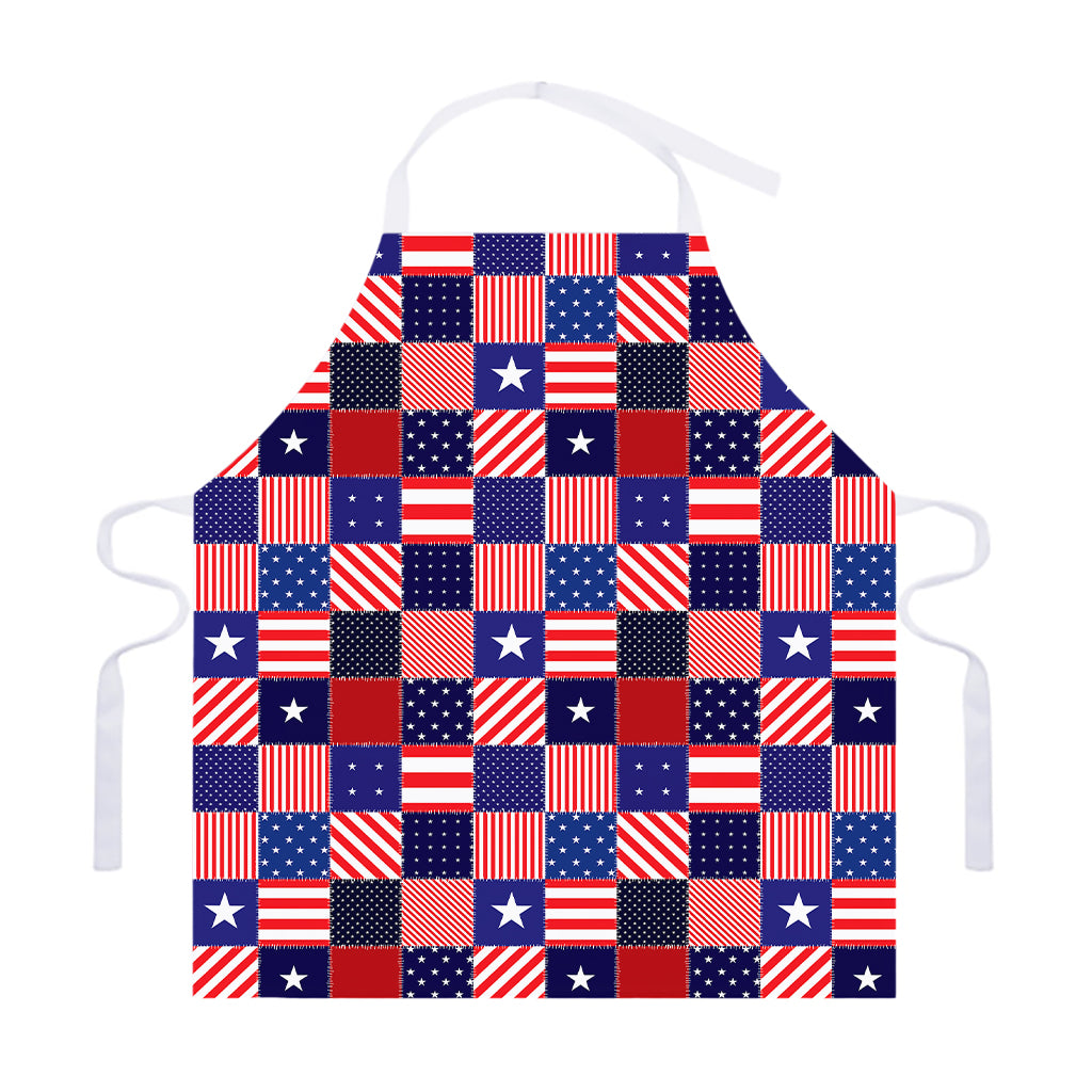 American Patriotic Patchwork Print Adjustable Apron