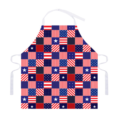 American Patriotic Patchwork Print Adjustable Apron