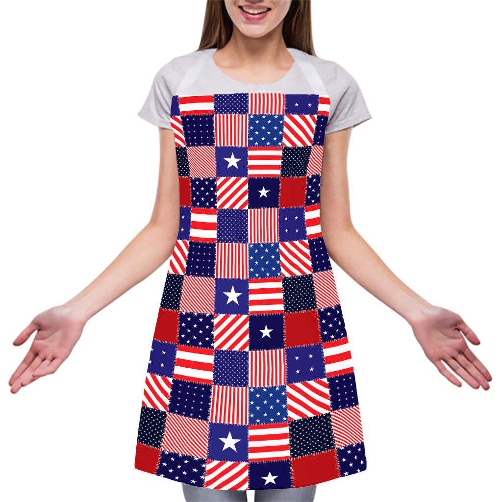 American Patriotic Patchwork Print Adjustable Apron
