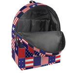 American Patriotic Patchwork Print Backpack