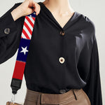 American Patriotic Patchwork Print Bag Strap