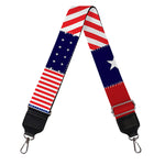 American Patriotic Patchwork Print Bag Strap