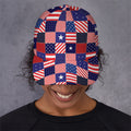 American Patriotic Patchwork Print Baseball Cap