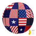American Patriotic Patchwork Print Basketball